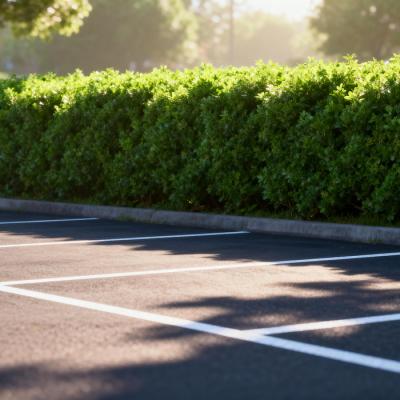Videoüberwachung eines Firmenparkplatzes mit moderner IP-Kamera